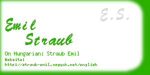 emil straub business card